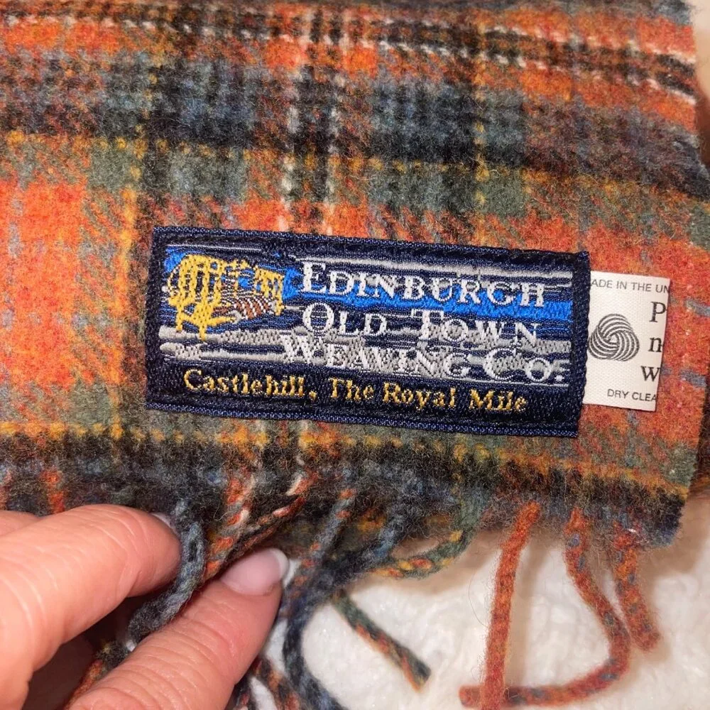 Edinburgh Old Town Weaving Co Womens Scarf One Size Multicolor Pure Wool - Picture 8 of 10